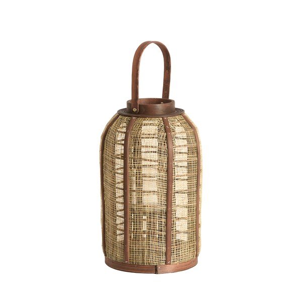 Drevený/látkový lampáš (výška  34,5 cm) Serein – Light & Living