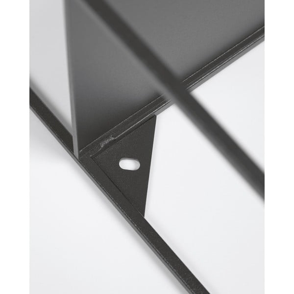 Čierna nástenná kovová knižnica Kave Home Neth, 80 x 80 cm-image-1