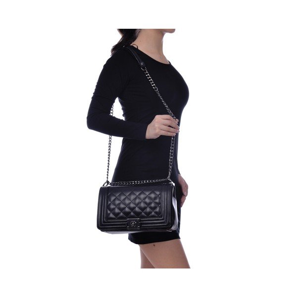 Čierna kožená kabelka Anna Luchini Masika-image-3