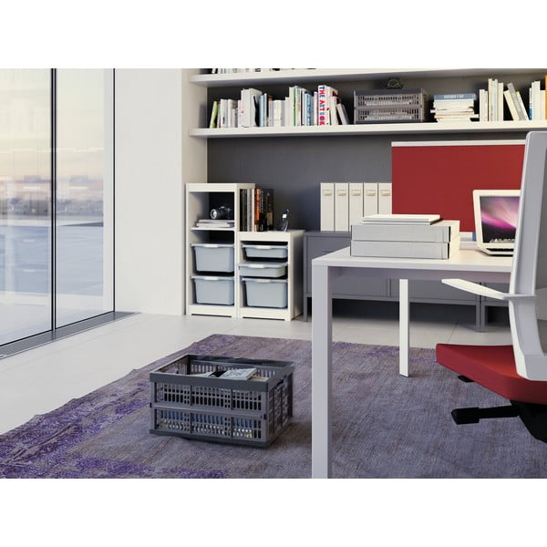 Sivý plastový úložný box 47,5x34,5x23,5 cm Folding Crate – KIS-image-1