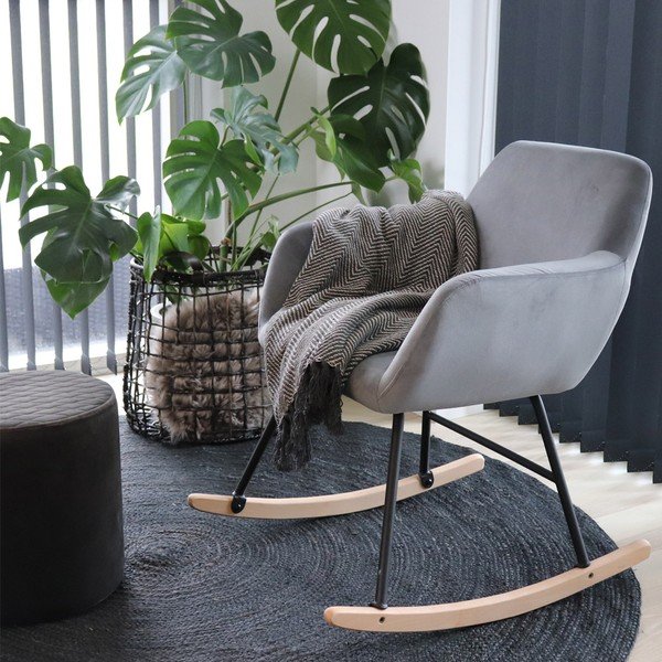 Svetlosivé hojdacie kreslo House Nordic York-image-1