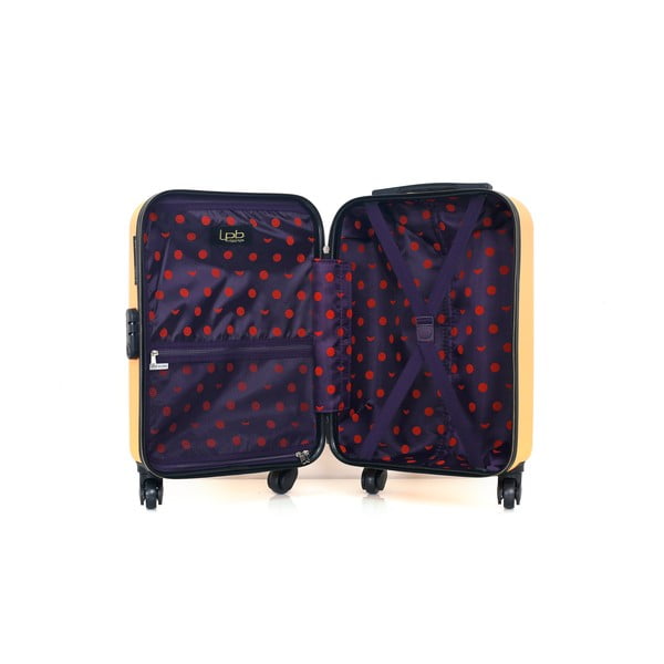 Oranžový kufor na 4 kolieskach LPB Francis, 31 l-image-3