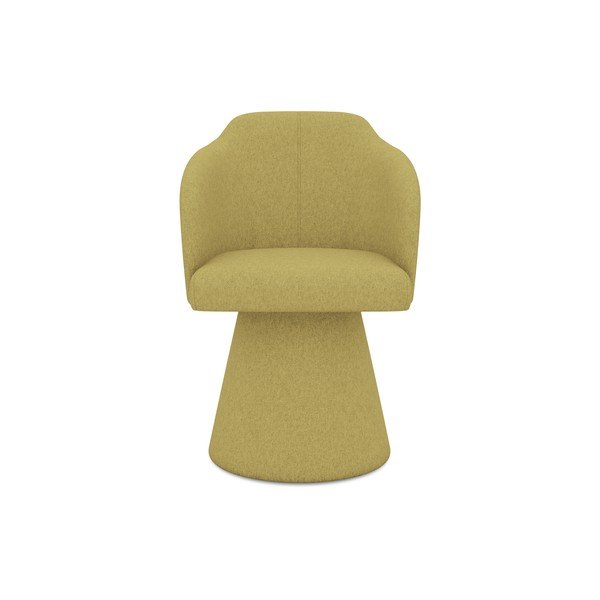 Žlté čalúnené jedálenské kreslo Kanoa – Makamii-image-1