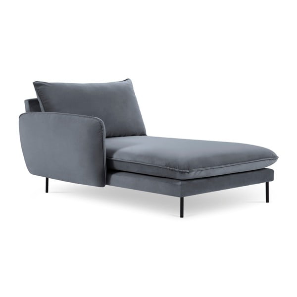 Sivá zamatová leňoška Cosmopolitan Design Vienna, ľavý roh-image-3