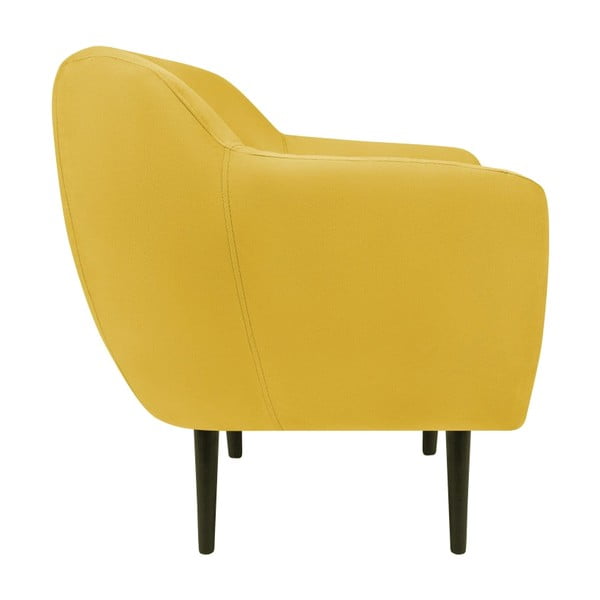 Žlté zamatové kreslo Mazzini Sofas Toscane-image-3
