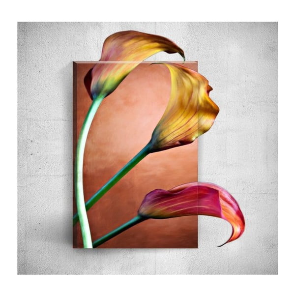 Nástenný 3D obraz Mosticx Three Elegant Flowers, 40 × 60 cm