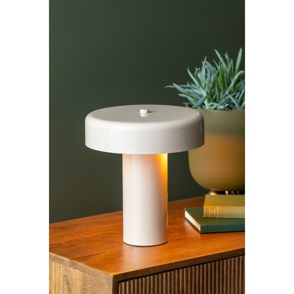 Béžová kovová stolová lampa (výška  26 cm) Riqueza Palo – Leitmotiv-image-1