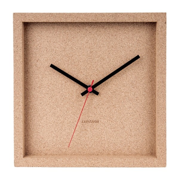 Korkové nástenné hodiny Karlsson Franky, šírka 25 cm
