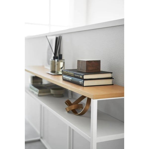 Konzolový stolík v bielej a svetlo hnedej farbe v dekore jaseňa 20,5x126 cm Tower – YAMAZAKI-image-4