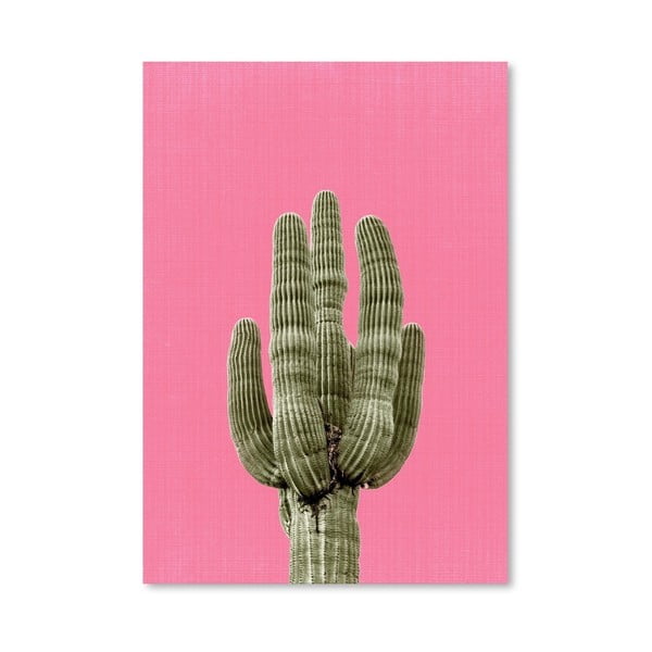 Plagát Cactus On Pink