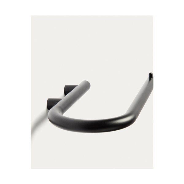 Čierny nástenný držiak na toaletný papier z nehrdzavejúcej ocele Arely – Kave Home-image-2