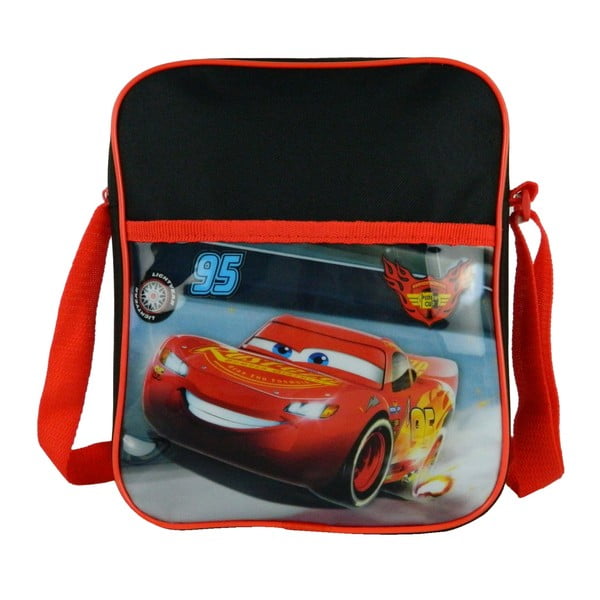 Červeno-čierna detská taška cez rameno Bagtrotter Cars