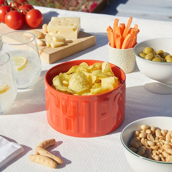 Červená keramická servírovacia miska 1 l Chips – Balvi-image-1