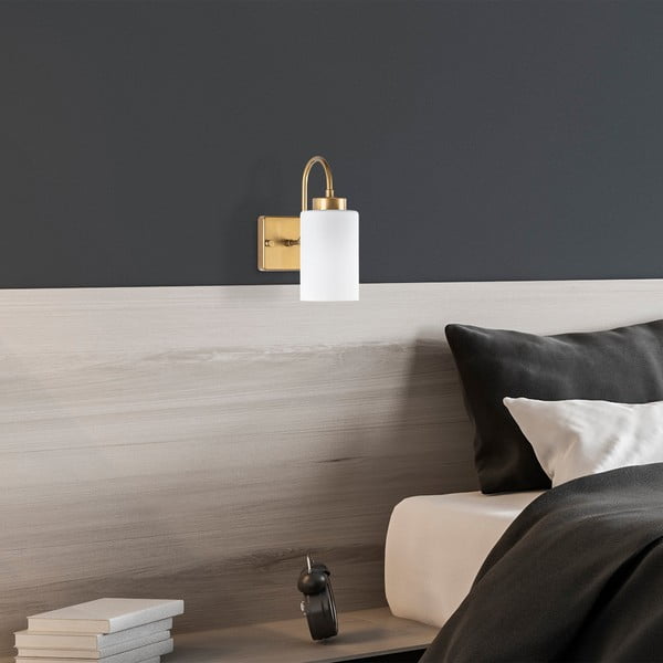 Biele/v zlatej farbe nástenné svietidlo ø 10 cm Duzsuz – Opviq lights-image-3