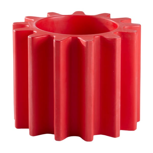 Červený kvetináč/stolička Slide Gear, 55 x 43 cm