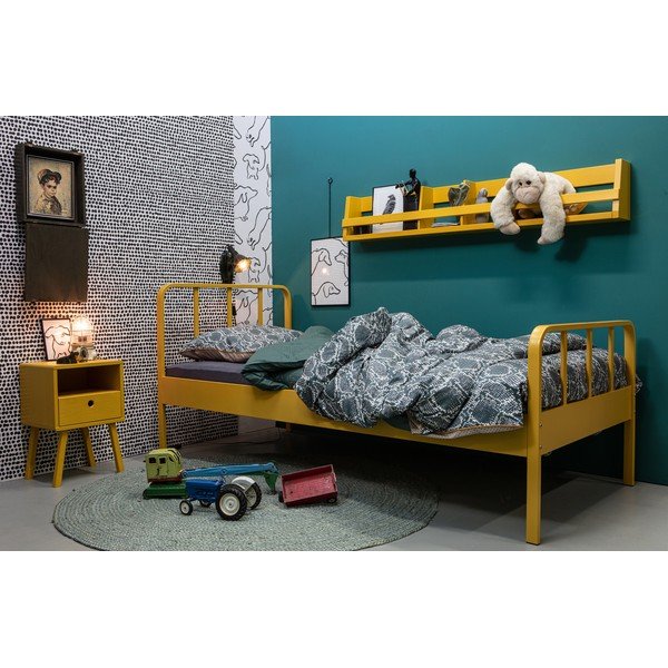 Žltá polica z masívneho borovicového dreva WOOOD Sammie-image-1