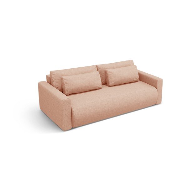 Ružová rozkladacia pohovka s úložným priestorom 238 cm Belfast – Cosmopolitan Design-image-4
