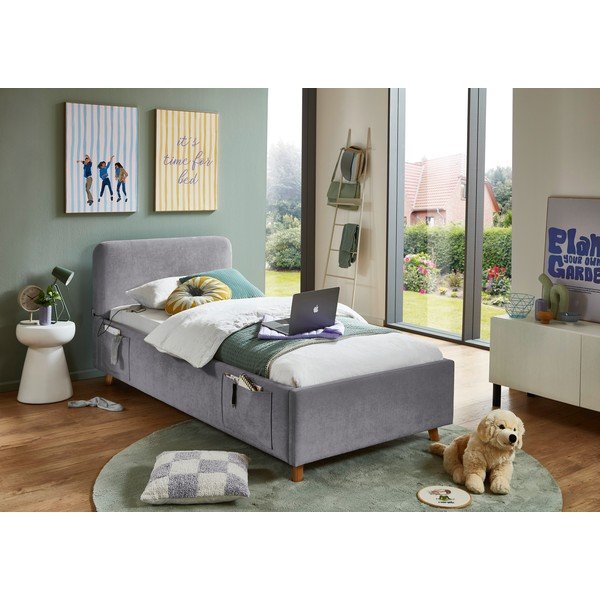 Sivá detská posteľ bez roštu 90x200 cm Cosy – Meise Möbel-image-1