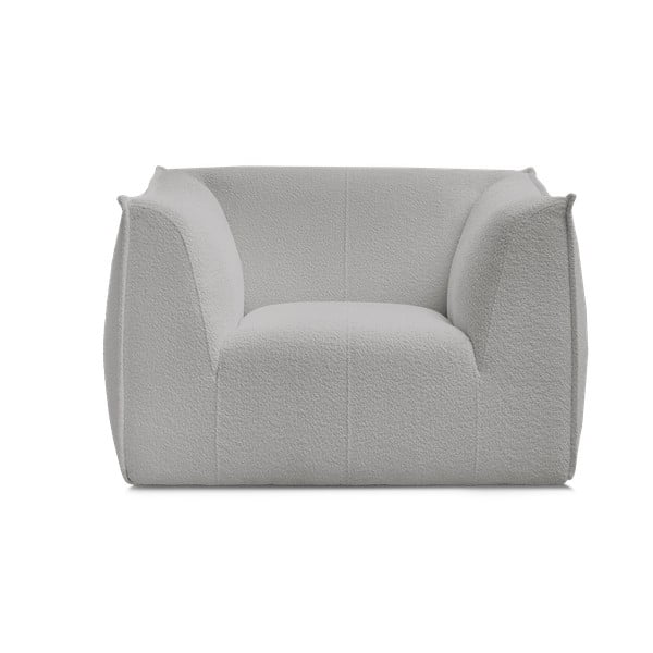 Svetlosivé kreslo z textílie buklé Giorgia – Bobochic Paris-image-3