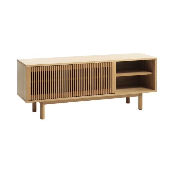 TV stolík v dekore duba v prírodnej farbe 143x55 cm Tiber – Unique Furniture-image-2