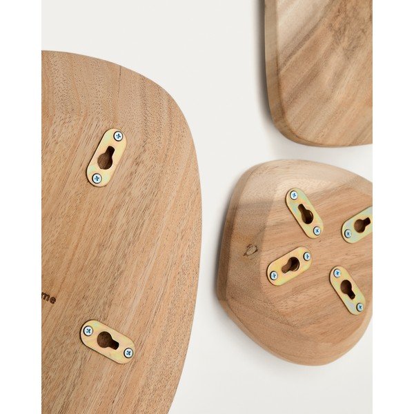 Drevené nástenné dekorácie v súprave 4 ks Selom – Kave Home-image-1