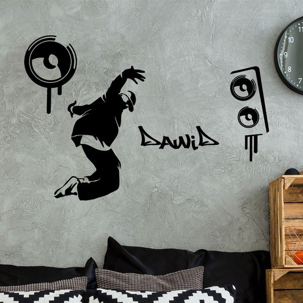 Nástenná samolepka s menom Ambiance Hip Hop-image-2