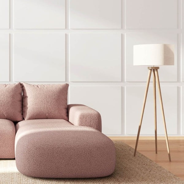 Ružová rohová pohovka z textílie buklé (pravý roh/s leňoškou) Monce – Rodier-image-3