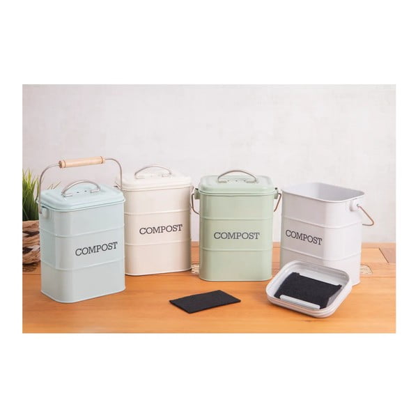 Biela nádoba na kompostovateľný odpad 3 l Living Nostalgia – Kitchen Craft-image-1