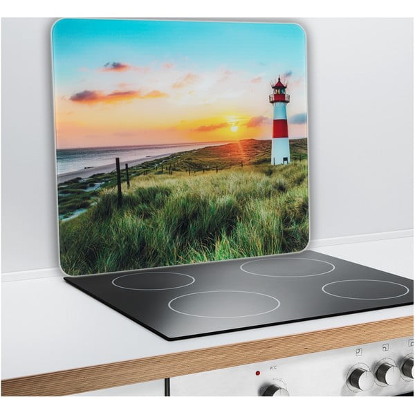 Kryt na stenu pri sporáku z tvrdeného skla 50x56 cm Lighthouse - Maximex-image-1