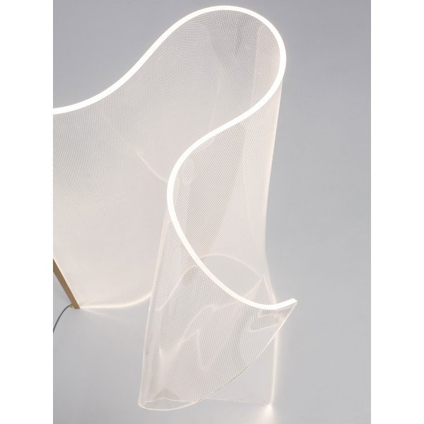 Hliníková LED stojacia lampa v zlatej farbe s tienidlom z akrylového skla (výška  105 cm) Siderno – Nova Luce-image-1