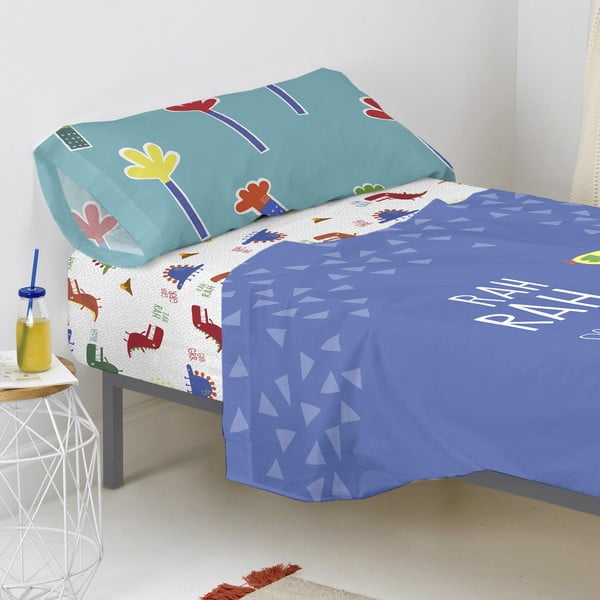 Detská bavlnená plachta Moshi Moshi Funnysaurus, 90 x 200 cm-image-1