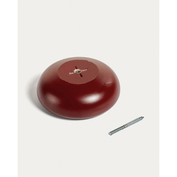 Červené nástenné drevené háčiky v súprave 3 ks Nadue – Kave Home-image-2