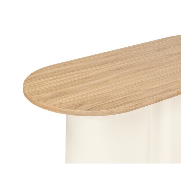 Béžový konferenčný stolík s doskou v dubovom dekore 50x115 cm Looi – noo.ma-image-2