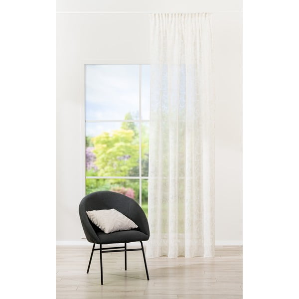 Béžová záclona 140x260 cm Baroque - Mendola Fabrics-image-1