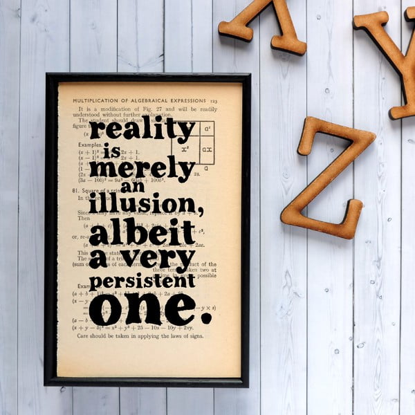 Plagát v drevenom ráme Einstein Reality