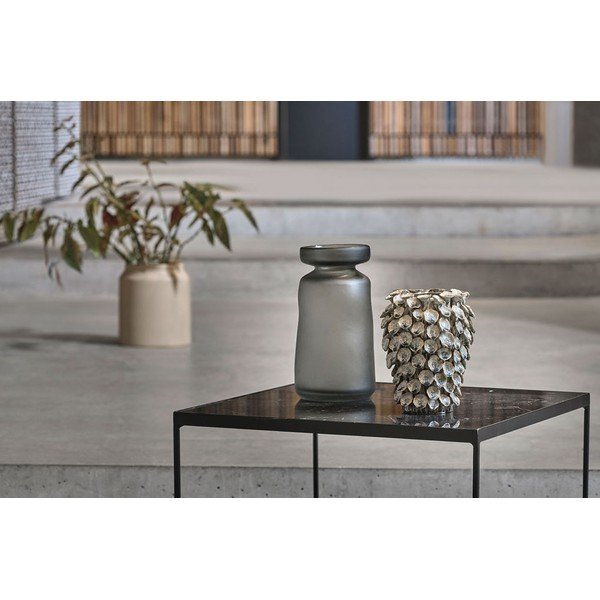 Čierny konferenčný stolík s doskou v dekore mramoru 60x60 cm Gorm – Villa Collection-image-1