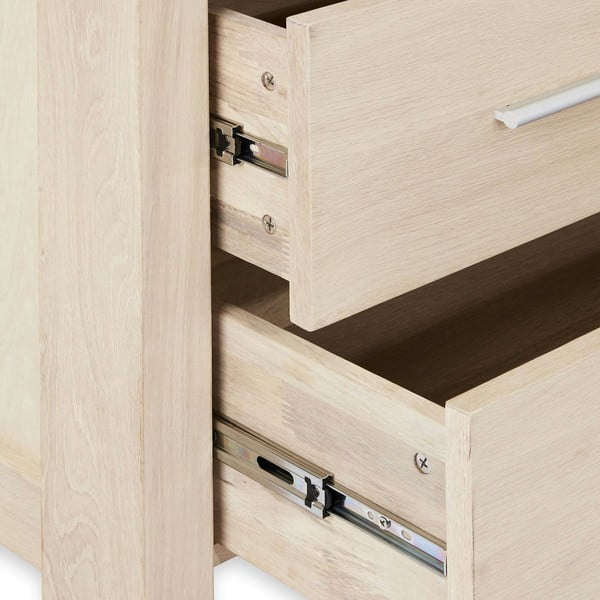 Vitrína v dekore duba v prírodnej farbe 100x190 cm Paris – Furnhouse-image-4