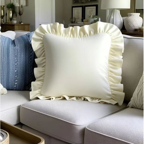 Obliečka na vankúš s prímesou bavlny 40x40 cm Ruffled – Mila Home-image-1