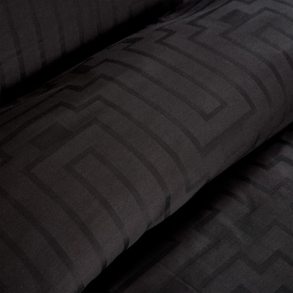 Čierne obliečky na dvojlôžko z bavlneného saténu 200x200 cm - Bianca-image-3