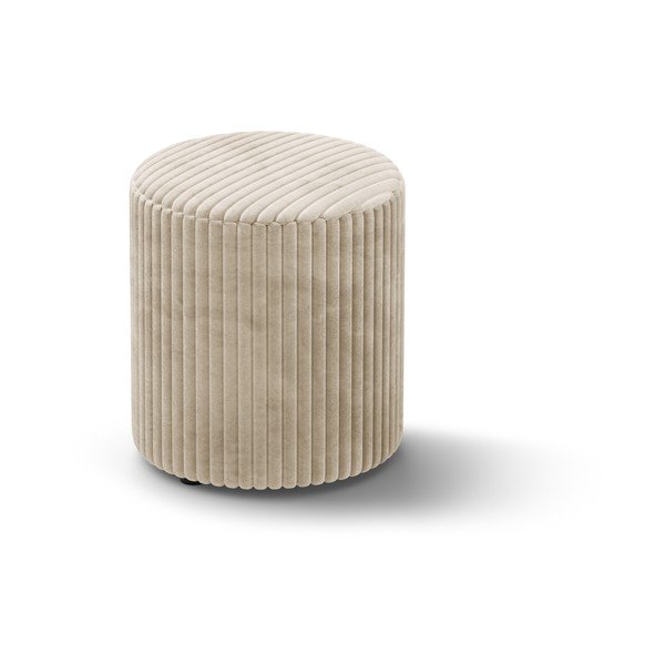 Béžový menčestrový taburet Dia – Micadoni 