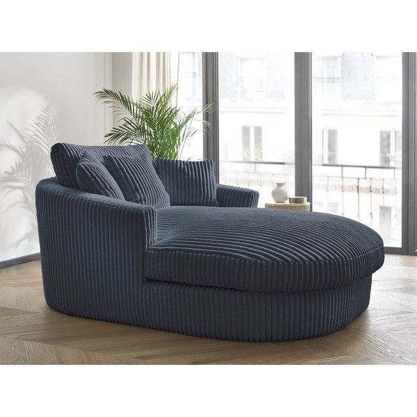 Tmavomodré menčestrové kreslo Belem – Bobochic Paris-image-1