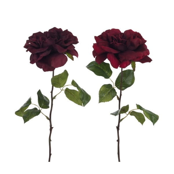Sada dvoch kusov umelých ruží s lístkami