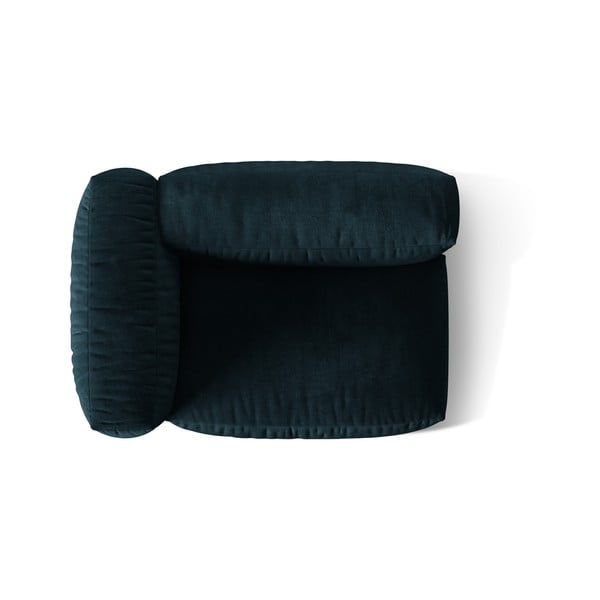 Tmavomodrý zamatový modul pohovky (ľavý roh) Martina – Micadoni -image-3