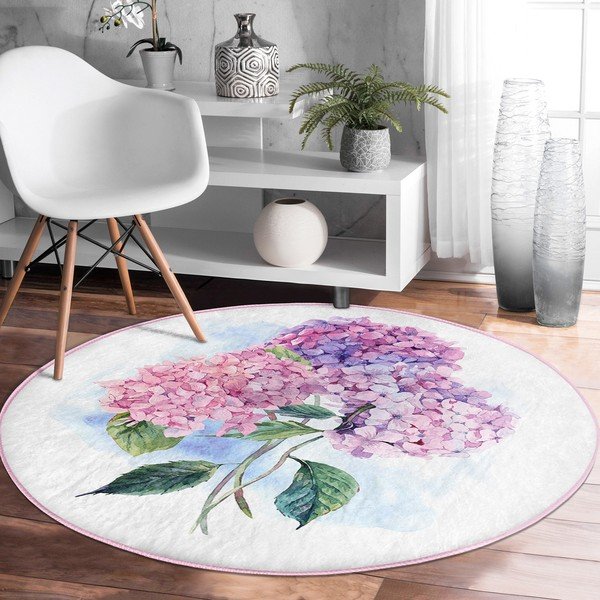 Prateľný okrúhly koberec vhodný pre robotické vysávače ø 100 cm Comfort – Mila Home-image-1