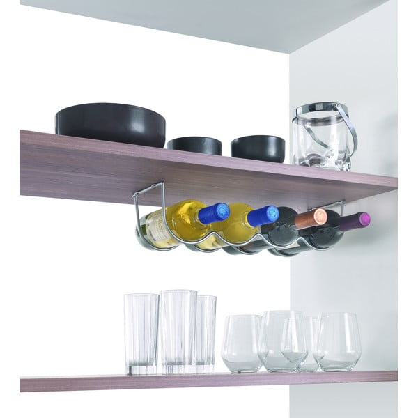 Nástenný kovový stojan na víno na 4 fľaše My-Bottle – Metaltex-image-2