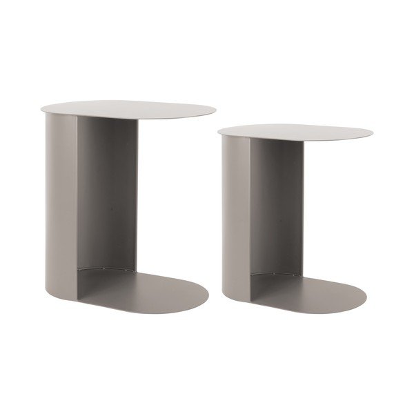 Kovové odkladacie stolíky v súprave 2 ks 30x45 cm Riqueza Oval – Leitmotiv