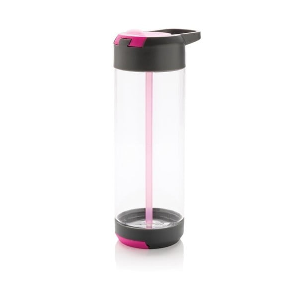 Ružová fľaša so stojanom na telefón XD Design, 700 ml