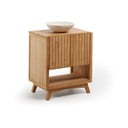 Kúpeľňová skrinka z teakového dreva s umývadlom Kave Home, šírka 70 cm