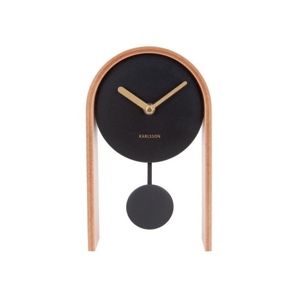 Stolové hodiny s brezovým drevom Karlsson Smart Pendulum Light-image-2