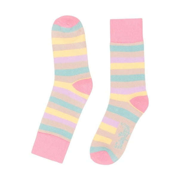 Ružové ponožky Funky Steps Stripes, veľ. 35-39